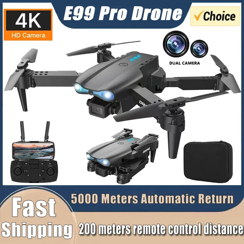 Drone Ae Rc - 新型E99Pro RCドローン 4Kプロ仕様 広角デュアルHDカメラ搭載 折りたたみ式RCヘリコプター 5G