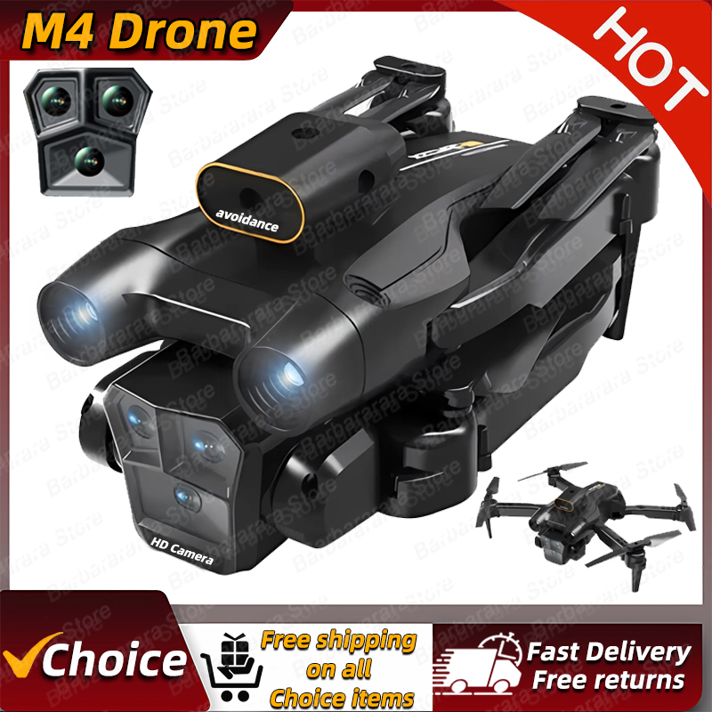 Drone Ae Rc - 新型M4ドローン 4Kプロフェッショナル 5G WIFI 広角トリプルHDカメラ搭載 折りたたみ式RCヘリコプター