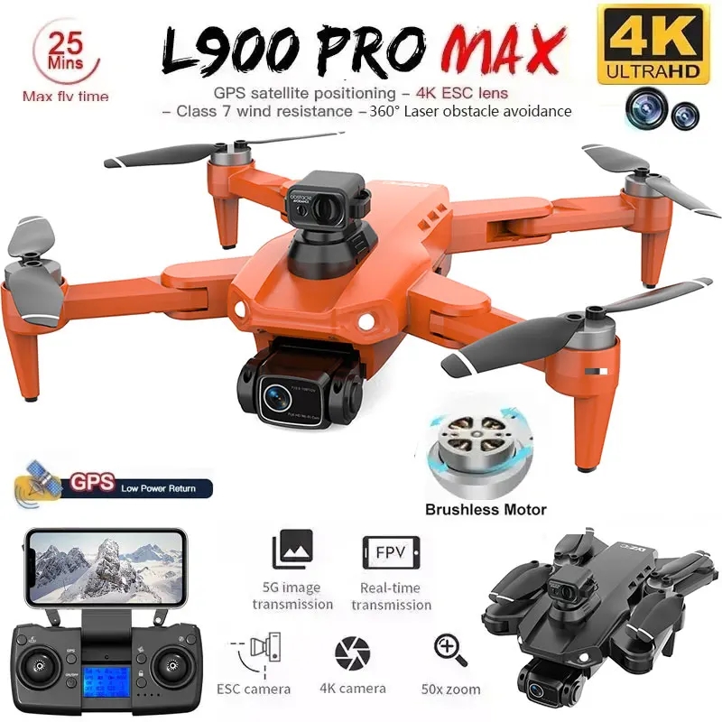 Drone E88Pro Rc 4K - L900 Pro MAX GPS ドローン 4K