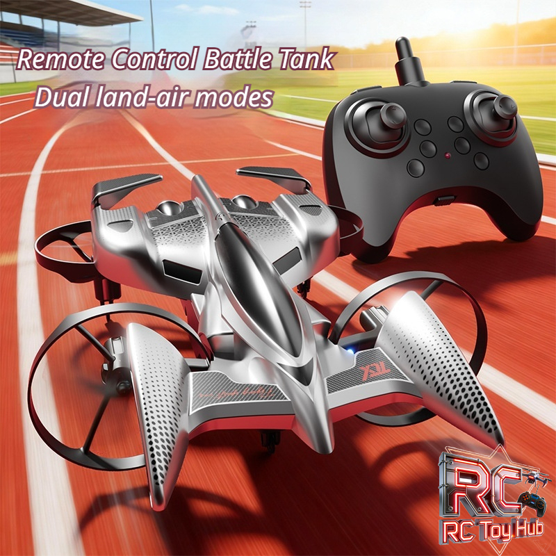 Rc Drone And Flying Car - RC陸空両用飛行車、水陸両用スタントレーシングドローンおもちゃ2-in-1リモコン飛行機車両、子供男の子誕生日プレゼント