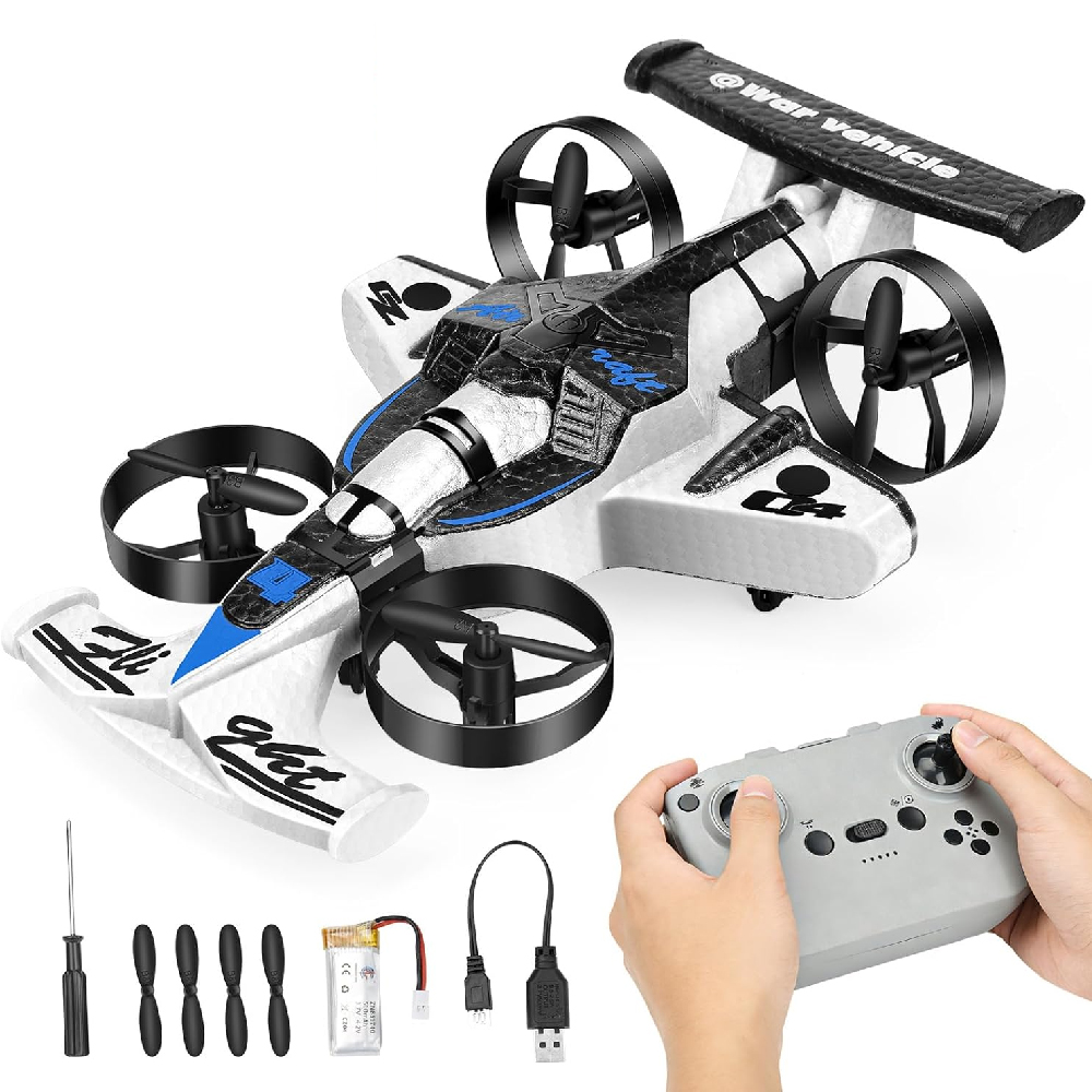 Rc Drone And Flying Car - 1セット ラジコンカーとRC飛行機スタントドローン RCドリフトカー 耐衝突ドリフトドローン 子供向け飛行ドローン リモコン付き