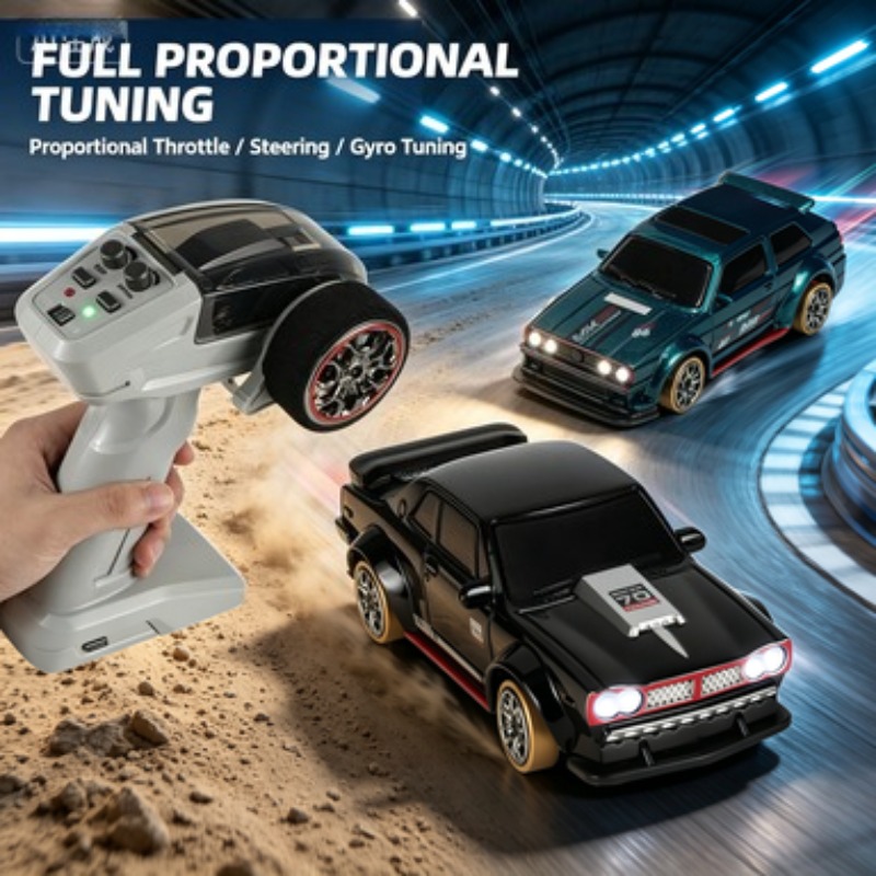 Drone Ae Rc - 1:63スケール 4WD RCドリフトカー フルプロポーショナルステアリング スロットル ジャイロ