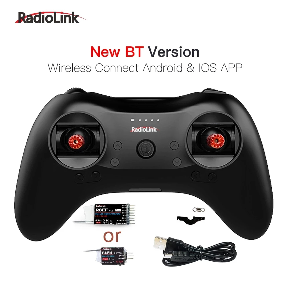 Drone Rc Game - Radiolink T8S 2.4G 8チャンネル無線リモート送信機と受信機R8EFゲームシェイプコントローラー2000m FPVドローンRC航空機用