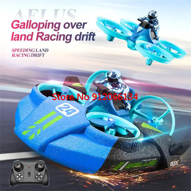Drone Rc Game - 2.4G RC飛行機・車・ボート 3in1 四軸RC航空機・船・スピードボート 高速リモコンドローンカー おもちゃ