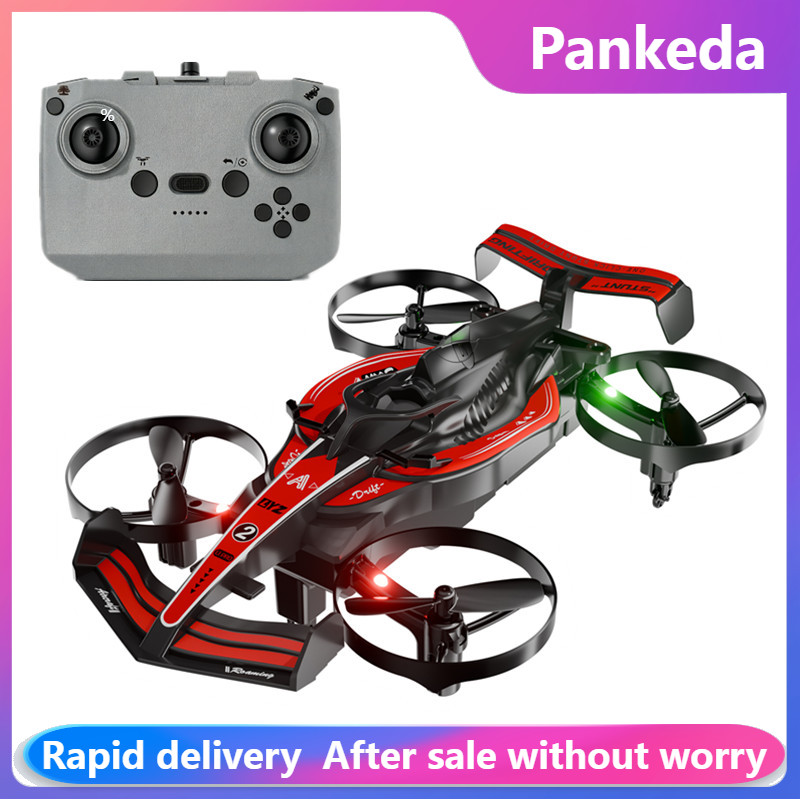 Rc Drone And Flying Car - L1 Pro RCフライングスタントカー＆ドローン2-in-1 LEDライト搭載 高速地上ドリフト ワンキー360