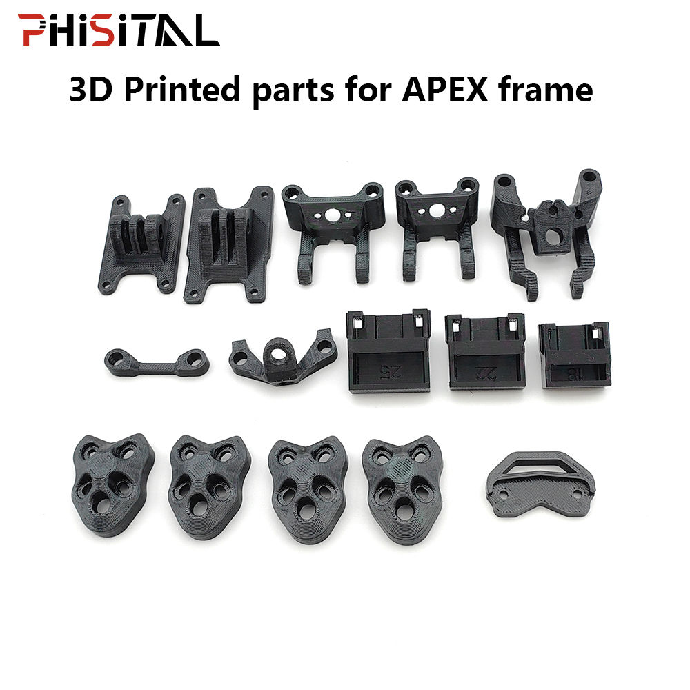 3D Printed Drone Part - FPV ドローン 3D プリント印刷アクセサリーアンテナ/カメラマウントアーム保護シート TPU パーツ