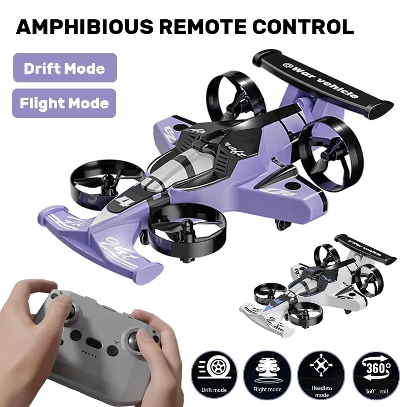 Rc Drone And Flying Car - 陸空両用6ch RCドローン スタントクアッドコプター ドリフトおもちゃ車 空中機 ヘッドレスモード