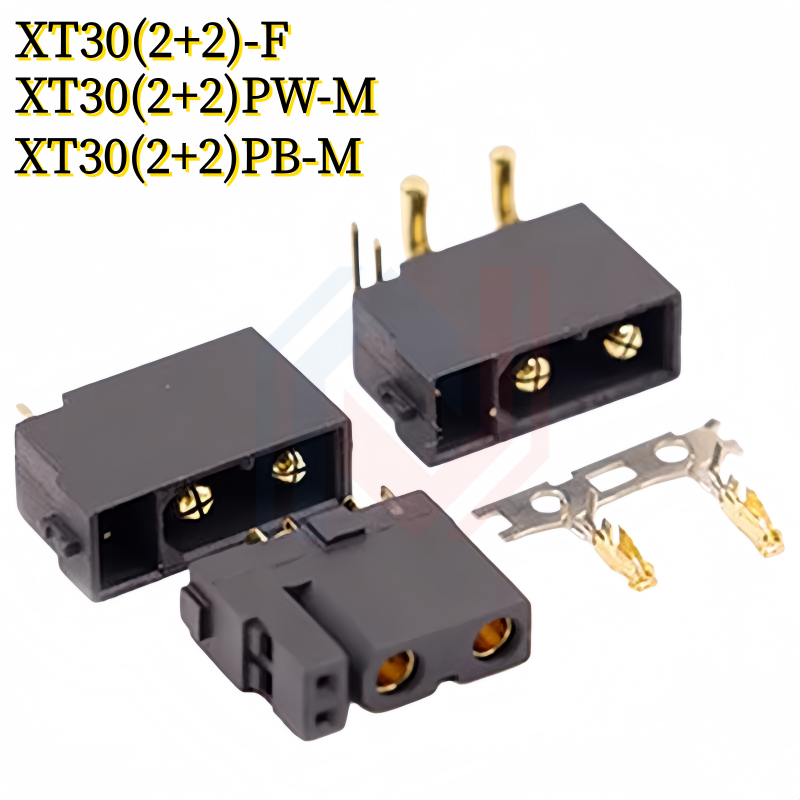 Drone Rc Signal - XT30(2+2) XT30PB/PW(2+2) オス・メス金メッキプラグ（信号ピン付き）RCドローン、航空機、車、ボート用信号ピンコネクタ付き