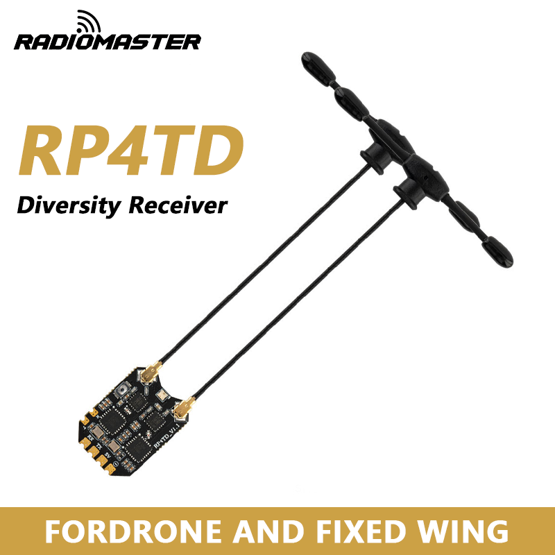 Drone Rc Kit - RadioMaster RP4TD ExpressLRS 2.4GHz ディバーシティレシーバー デュアルアンテナ付き