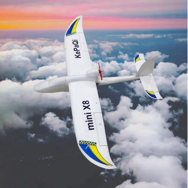 Rc Wing Glider - X8ミニRC飛行機、翼幅800mm EPOフォーム固定翼グライダーミニ飛行機、初心者向けトレーニング用