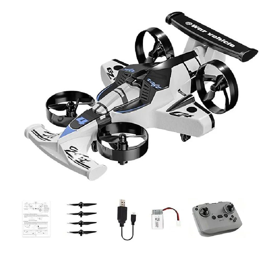 Rc Drone And Flying Car - 2in1 RCフライングドローンカー デュアルモード 陸空両用クアッドコプター、リモコンスタントドリフトおもちゃ車、男の子への誕生日プレゼント、ホリデーギフト