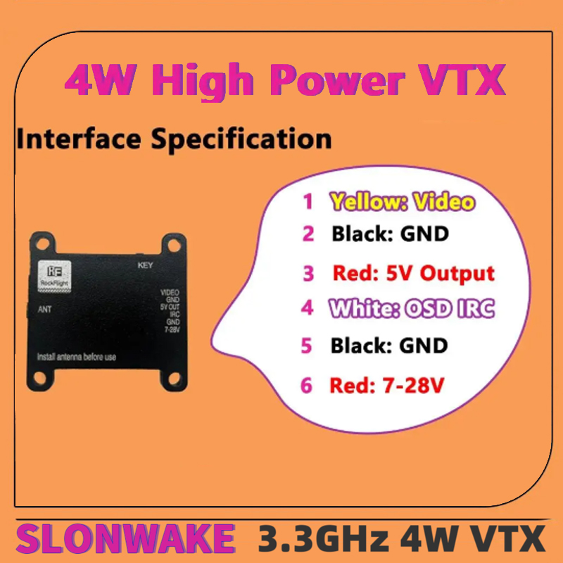 SLONWAKE FPV 3.3G 16CH 4000mW  - Drone Rc Control のレビューと価格