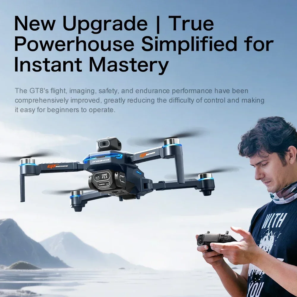 ドローン 4K HD GT8 カメラ障害物回避航空写真ブラシ - Drone E88Pro Rc 4K のレビューと価格