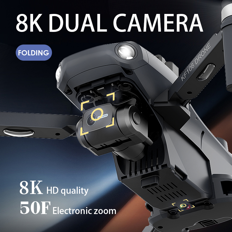 2022 新 KF106 最大ドローン 8K プロフェッショ - Drone E88Pro Rc 4K のレビューと価格