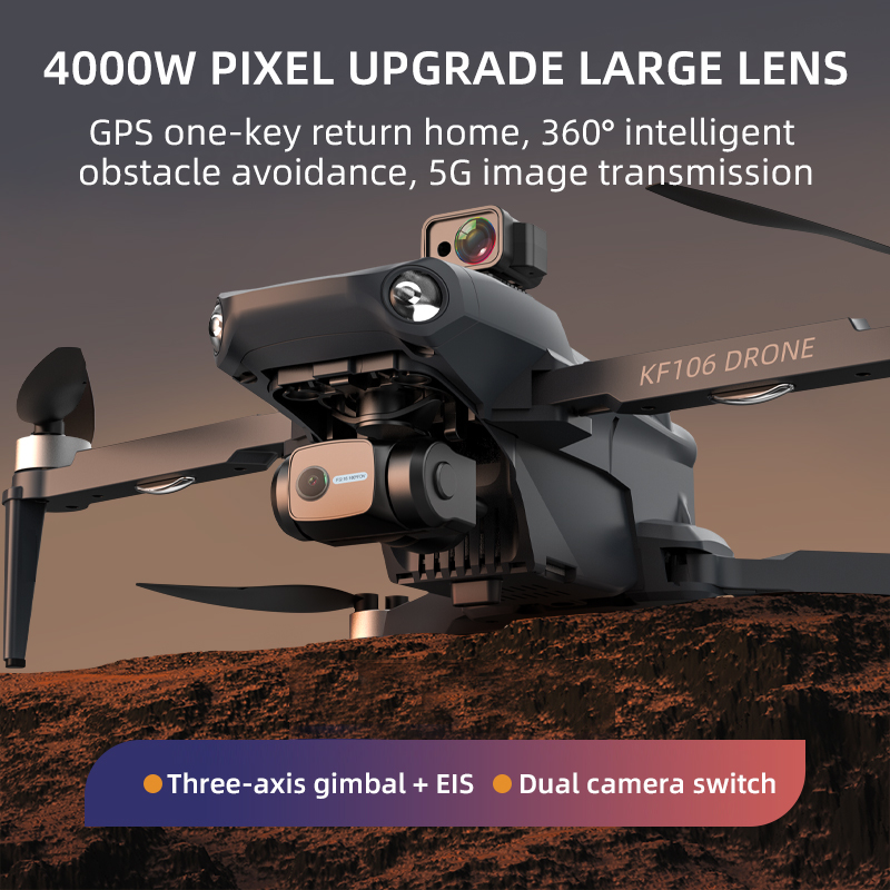 2022 新 KF106 最大ドローン 8K プロフェッショ - Drone E88Pro Rc 4K のレビューと価格