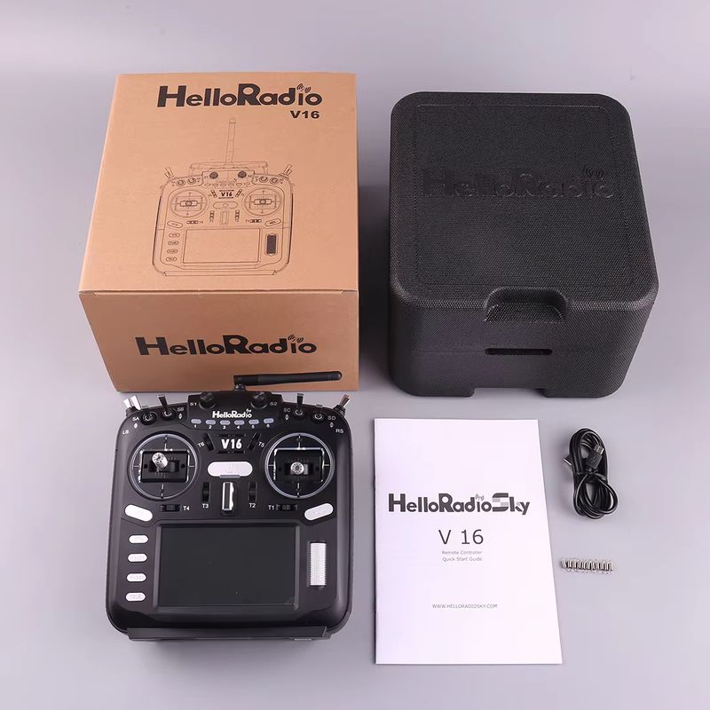 HelloRadio V16 MAX 6CH RC送信機、音 - Drone Motion Rc のレビューと価格