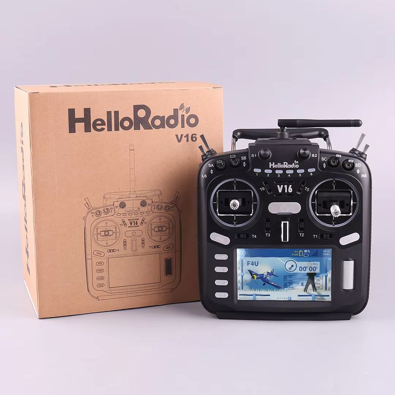 HelloRadio V16 MAX 6CH RC送信機、音 - Drone Motion Rc のレビューと価格