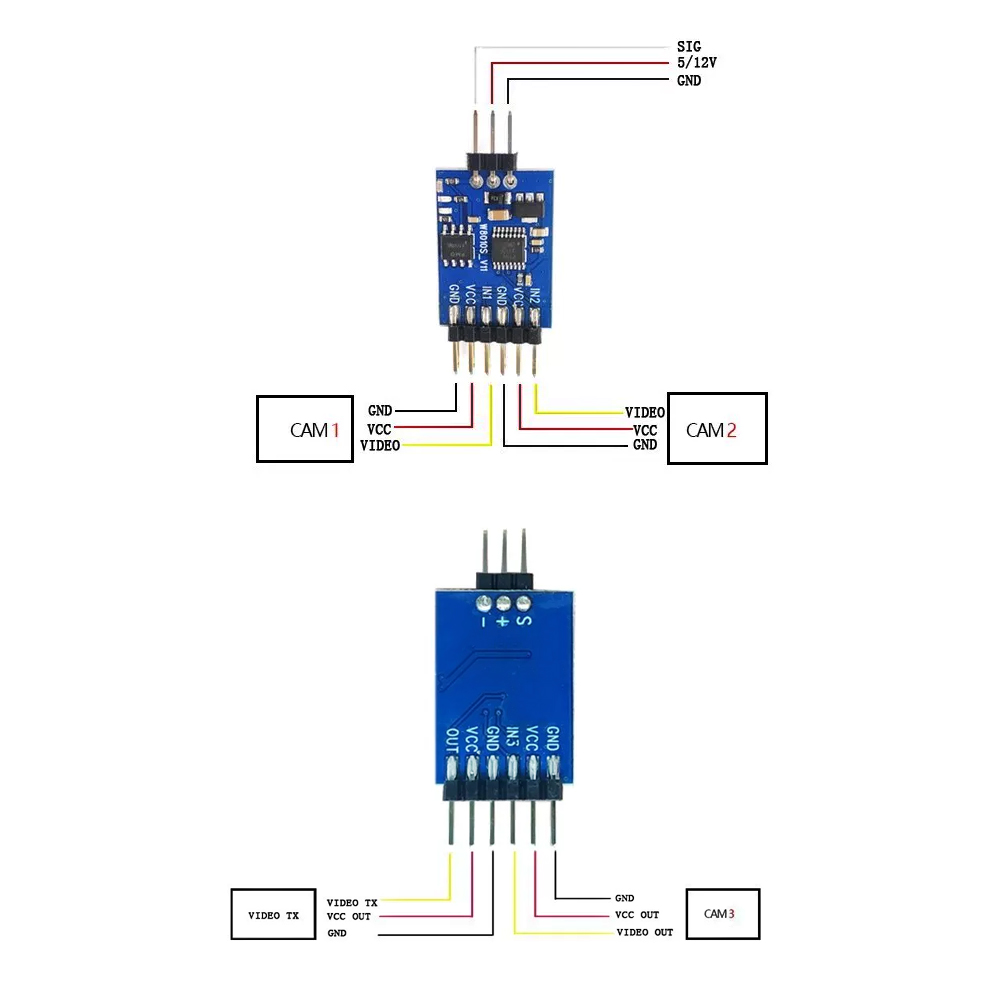 5.8G 3 チャンネルビデオスイッチャーモジュール 3 ウ - Drone Rc Control のレビューと価格