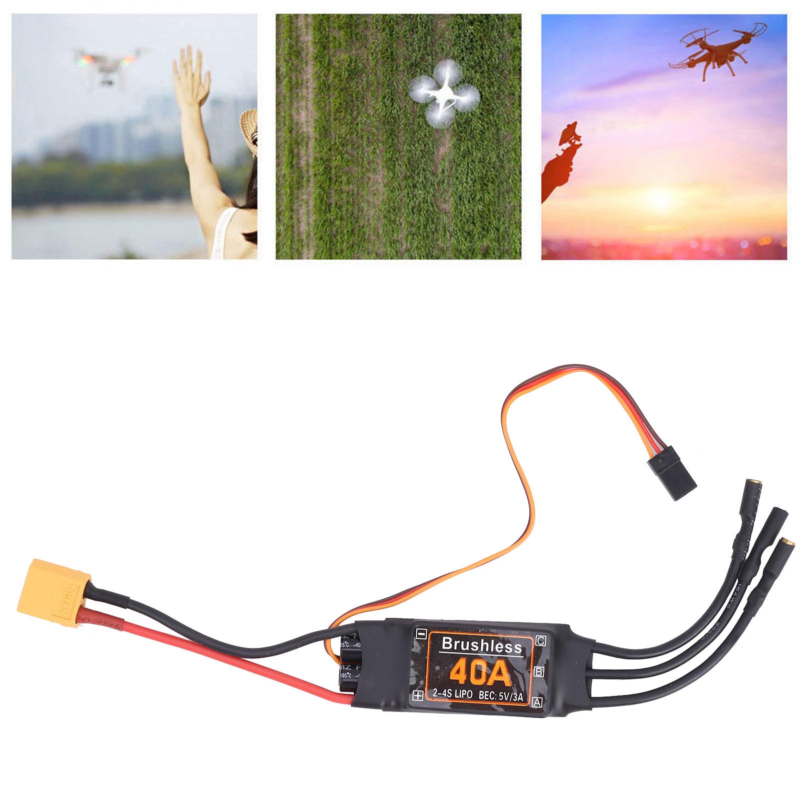40A ブラシレス ESC スピードコントローラー RC ア - Drone Rc Accessories のレビューと価格