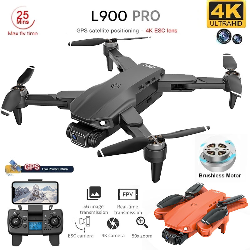 折りたたみ式ブラシレスドローンl900プロ,GPS, 4k, - Drone Ae Rc のレビューと価格