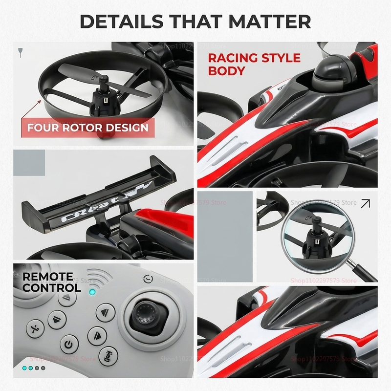 ミニRCフライングカー 2.4Gリモートコントロール戦闘機  - Rc Drone And Flying Car のレビューと価格