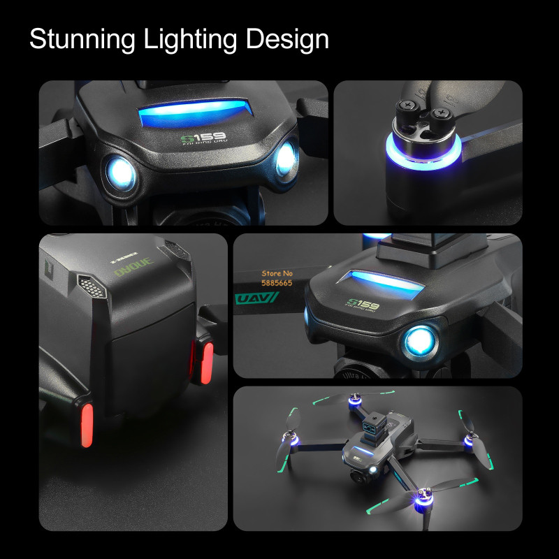 リモコン付きクワッドコプタードローン,障害物回避,LEDスク - Drone Ae Rc のレビューと価格