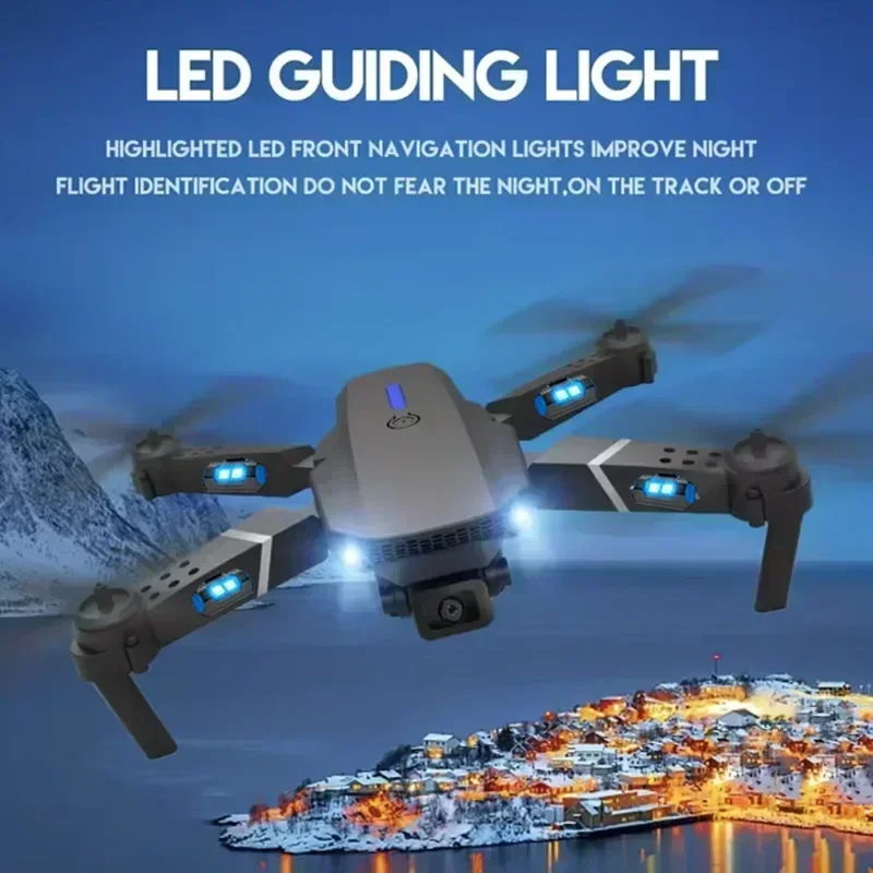 折りたたみ式クワッドコプター,e88プロ広角fpv,wifi - Drone E88Pro Rc 4K のレビューと価格