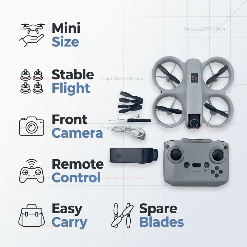 8K HDカメラ搭載ミニドローン FPV折りたたみ式クアッド - Drone Ae Rc のレビューと価格