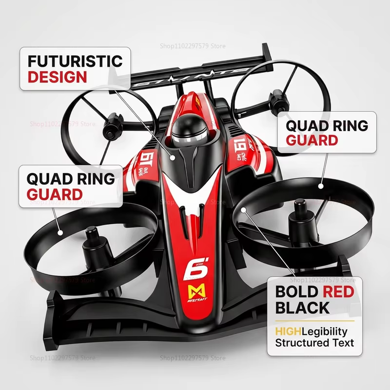 新型RCドリフトレーシングカー プロ仕様 空中・地上両用クア - Rc Drone And Flying Car のレビューと価格