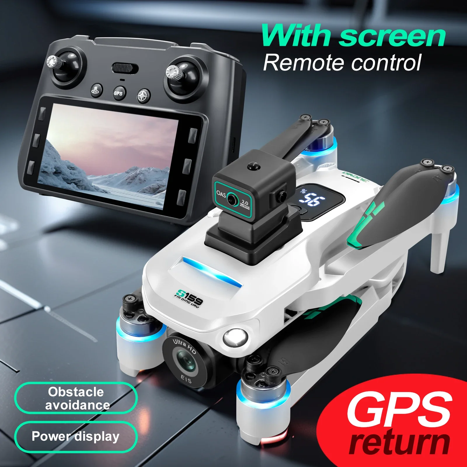 S159 GPSドローン プロフェッショナル 8Kカメラ 空 - Drone Rc Gps S159 のレビューと価格