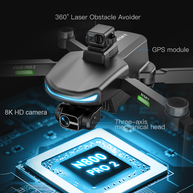 N800 PRO 2 GPS ドローン プロフェッショナル  - Drone E88Pro Rc 4K のレビューと価格