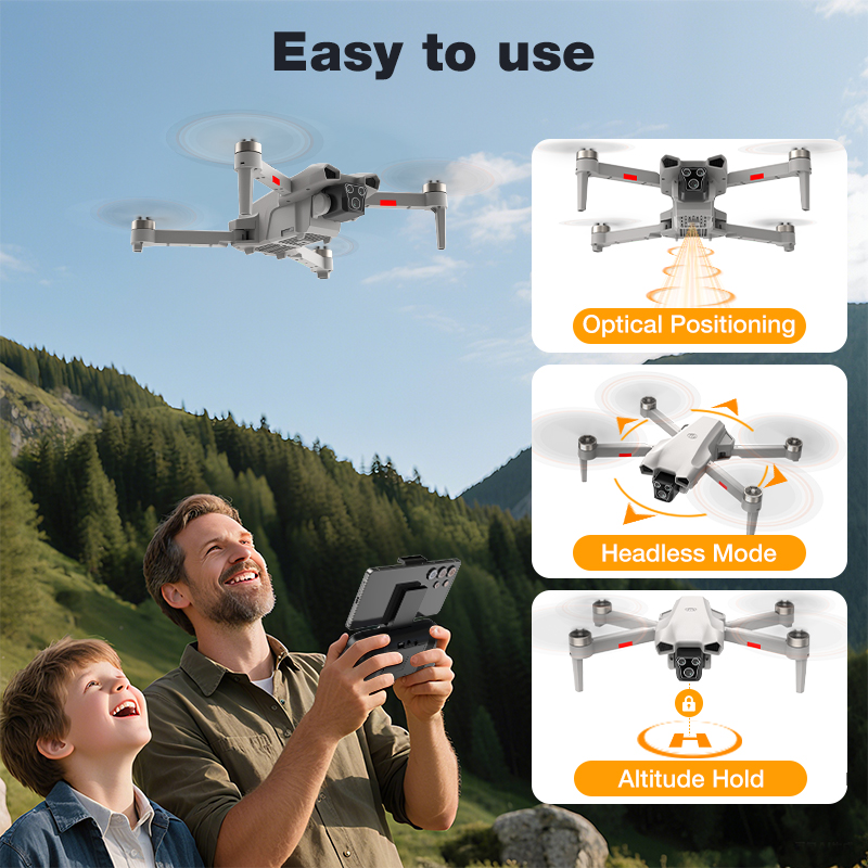 新型ホットL017プロドローン ブラシレス 3Dロール 36 - Drone Ae Rc のレビューと価格