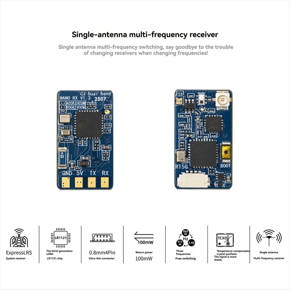 L73A 新型 ELRS デュアルバンド ナノレシーバー 9 - Drone Rc Frequency のレビューと価格