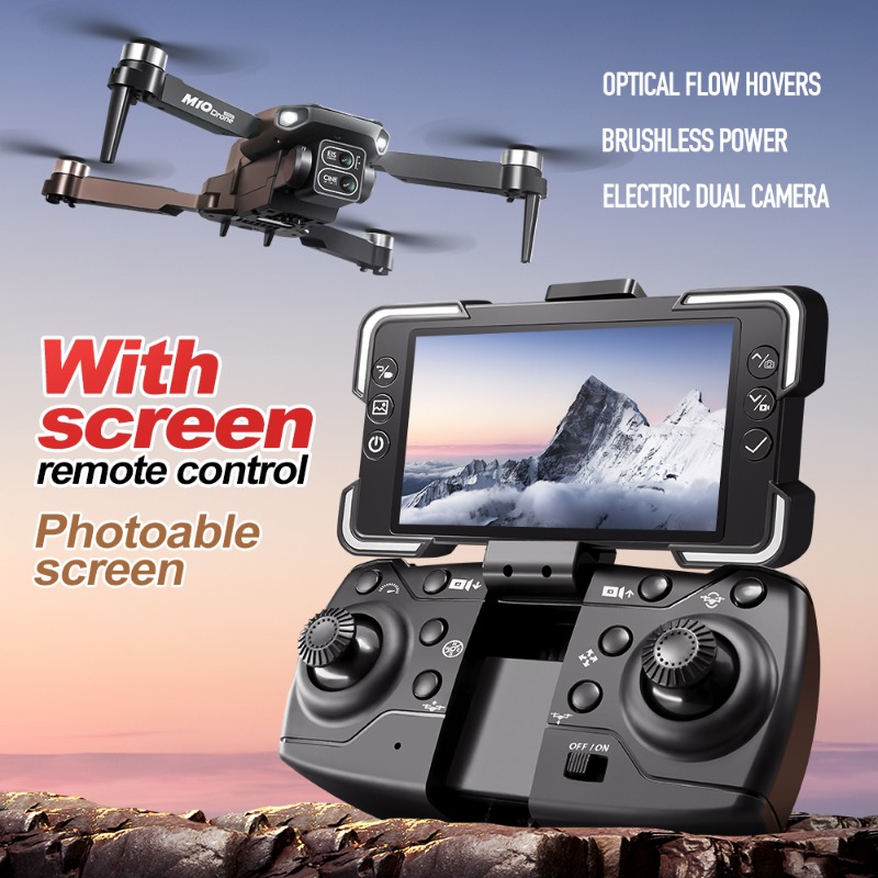 M10カメラドローン、画面付きリモコン、デュアルカメラ、オプ - Drone Ae Rc のレビューと価格