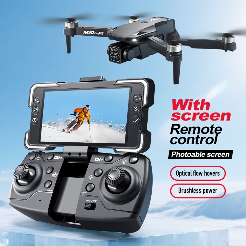 M10カメラドローン、画面付きリモコン、デュアルカメラ、オプ - Drone Ae Rc のレビューと価格
